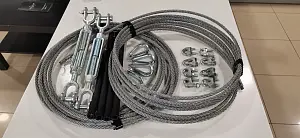 Монтажный комплект Tingard МК-2 2500, 2500К, 2500БК (трос 2 шт, коуш 4 шт, зажим 8 шт, талреп 2 шт) 2